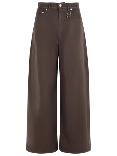 Sportmax Jeans With Belt Loops In Brown