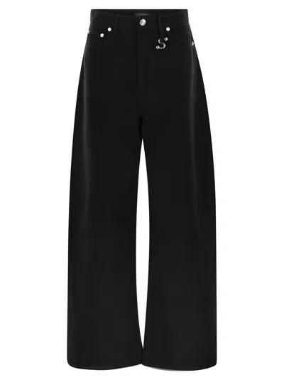 Sportmax Siamese - Low-waisted Oversize Trousers In Black