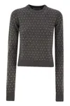 SPORTMAX SPORTMAX SIERRA - STUDDED CASHMERE BLEND CREW-NECK SWEATER