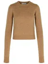 Sportmax Women Studded Wool-blend Sweater In Brown