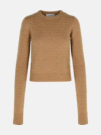 Sportmax 'sierra' Brown Wool Blend Sweater