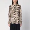 Sportmax Armony Animal Patterned Long-sleeved Shirt In Beige