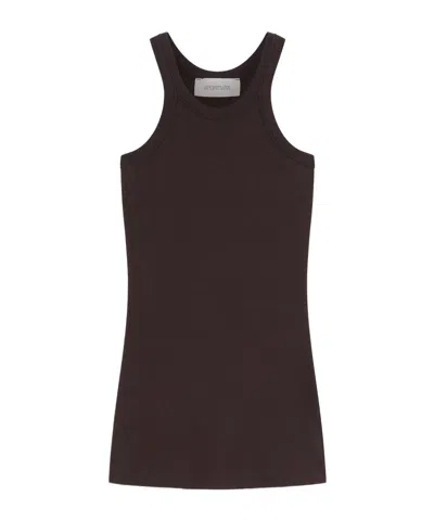 Sportmax Silk Blend Tank Top In Brown