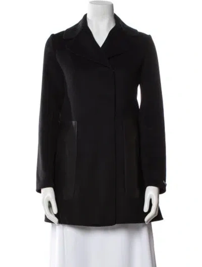 Pre-owned Sportmax Silk Coat In Black