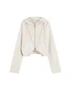 Sportmax Silk Kimono Jacket With Hood And Pockets In Metallic