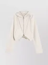 Sportmax Silk Kimono Jacket With Hood And Pockets In Neutral