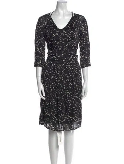 Pre-owned Sportmax Silk Knee-length Dress In Black