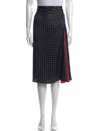 Pre-owned Sportmax Silk Knee-length Skirt In Blue