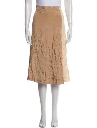 Pre-owned Sportmax Silk Knee-length Skirt In Neutral