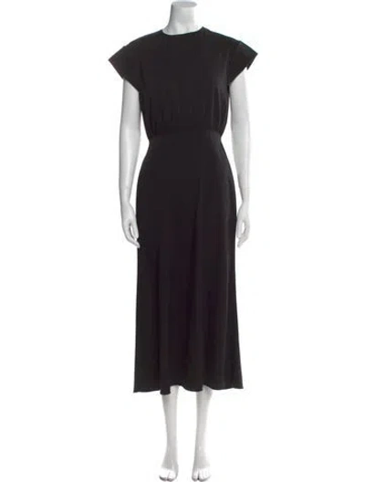 Pre-owned Sportmax Silk Long Dress In Black