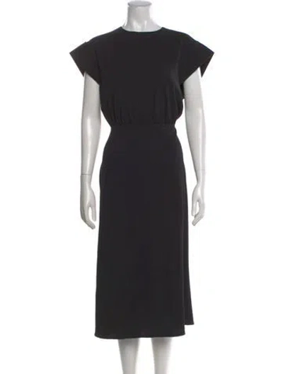 Pre-owned Sportmax Silk Long Dress In Black