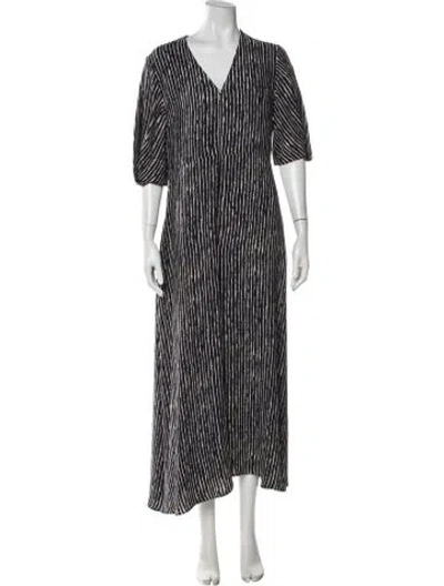 Pre-owned Sportmax Silk Long Dress In Blue