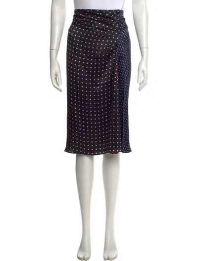 Pre-owned Sportmax Silk Midi Length Skirt In Blue