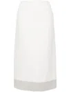 Sportmax Aceti Double Layer Midi Skirt In White
