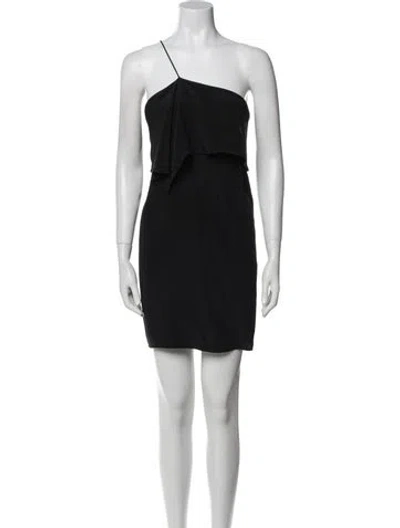Pre-owned Sportmax Silk Mini Dress In Black