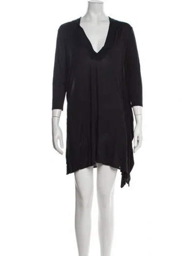 Pre-owned Sportmax Silk Mini Dress In Black