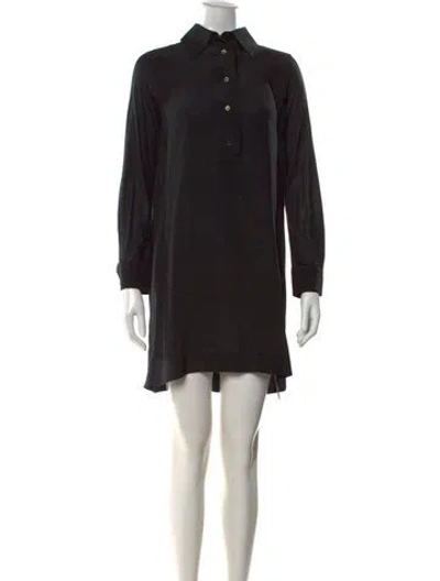 Pre-owned Sportmax Silk Mini Dress In Black