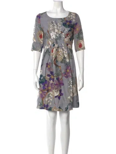 Pre-owned Sportmax Silk Mini Dress In Multi
