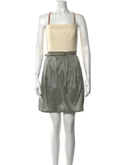 Pre-owned Sportmax Silk Mini Dress In Neutral