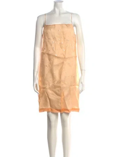 Pre-owned Sportmax Silk Mini Dress In Orange