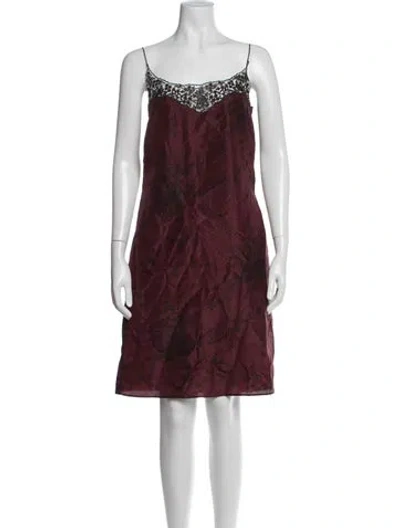 Pre-owned Sportmax Silk Mini Dress In Red