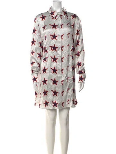 Pre-owned Sportmax Silk Mini Dress In Red