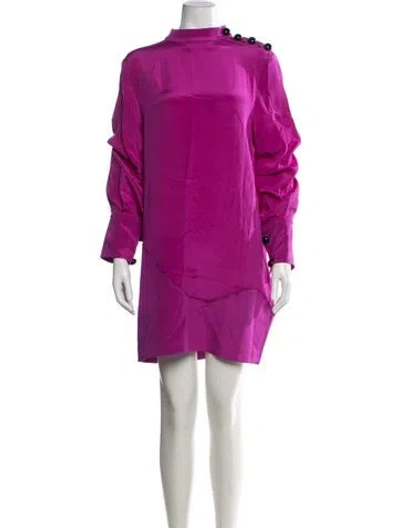 Pre-owned Sportmax Silk Mini Dress W/ Tags In Pink