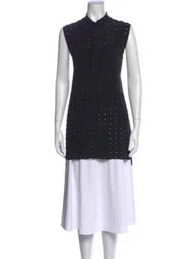 Pre-owned Sportmax Silk Sleeveless Tunic In Black