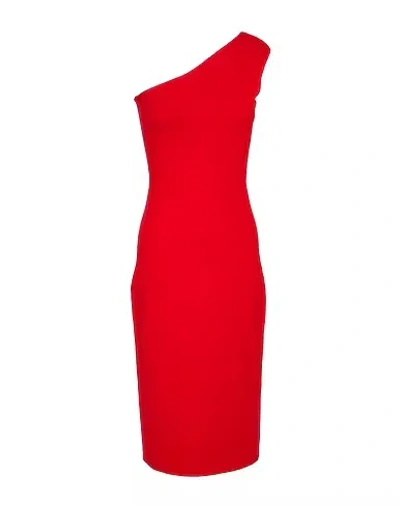 Sportmax Simple One-shoulder Knit Dress In Red