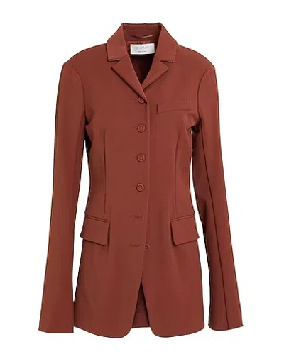 Sportmax Simple Single-breasted Suit Jacket In Brown