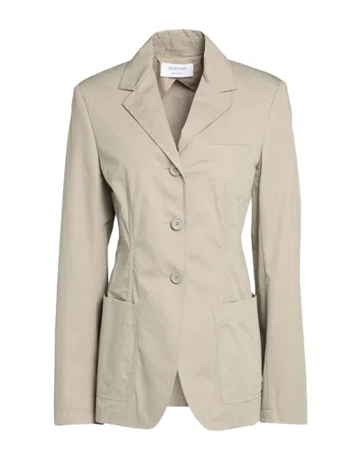 Sportmax Simple Solid Color Suit In Neutral