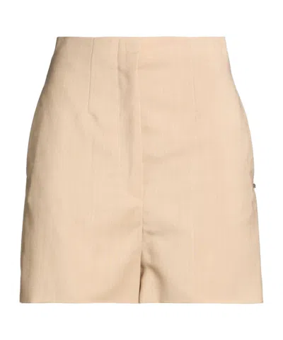 Sportmax Simple Solid Shorts In Neutral