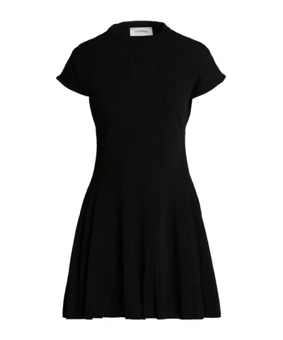 Sportmax Simple Solid-colored Knit Dress In Black