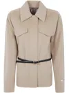 Sportmax Lapel Long-sleeved Suit Jacket In Neutral