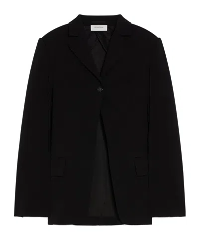 Sportmax Single-breasted Blazer In Stretch Viscose In Black