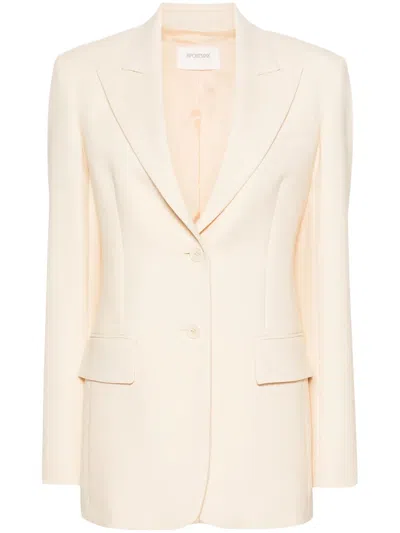 Sportmax Single-breasted Blazer In White