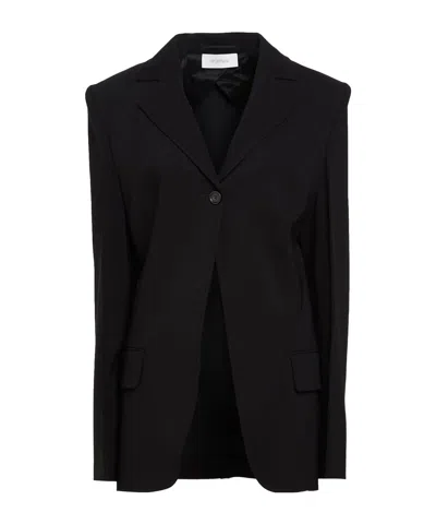 Sportmax Single Breasted Blazers In Black