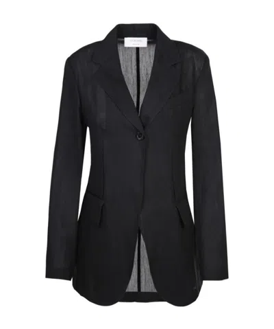 Sportmax Single-breasted Casual Jacket In Black