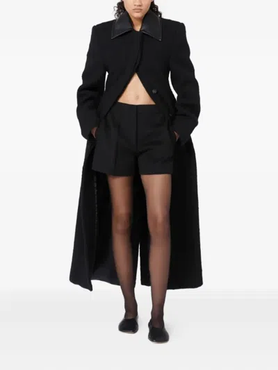 Sportmax Single-breasted Coat In Black