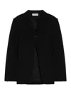 Sportmax Single-breasted Blazer In Stretch Viscose In Black
