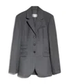 Sportmax Single-breasted Tailored Blazer In Gray