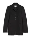 Sportmax Single-breasted Wool Suit Jacket In Black