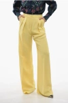 Sportmax Single-pleated Stella Flax Blend Palazzo Pants