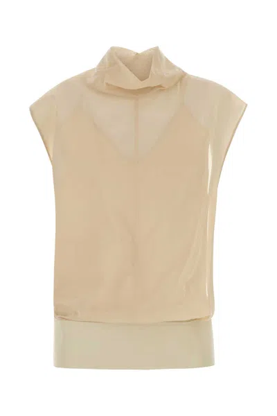 Sportmax Skin Pink Cotton Grado Top In Neutral