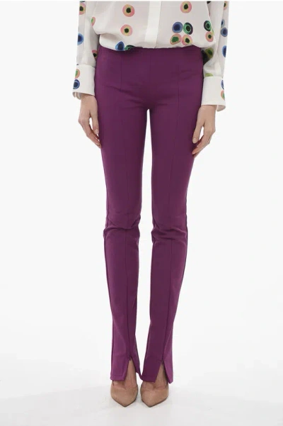 Sportmax Skinny Fit Torre Bootcut Pants In Purple