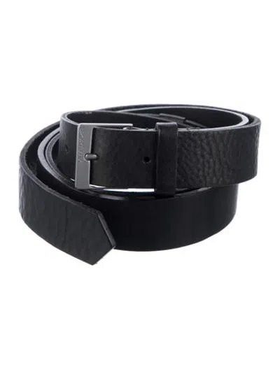 Pre-owned Sportmax Skinny Leather Waist Belt In Black