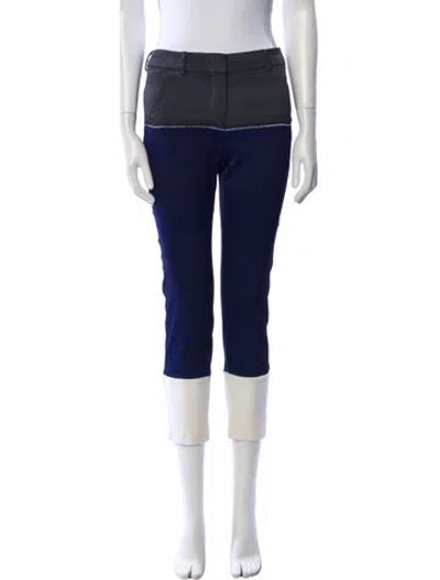 Pre-owned Sportmax Skinny Leg Pants In Blue