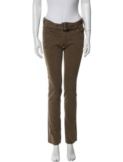 Pre-owned Sportmax Skinny Leg Pants In Brown
