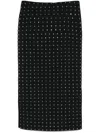 Sportmax Crystal Studded High Waist Midi Skirt In Black