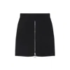 Sportmax Refolo Mini Skirt In Wool And Cashmere In Black